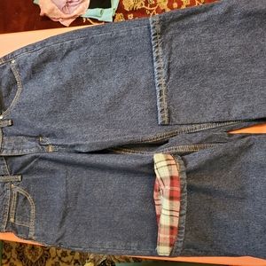Flannel lined jeans